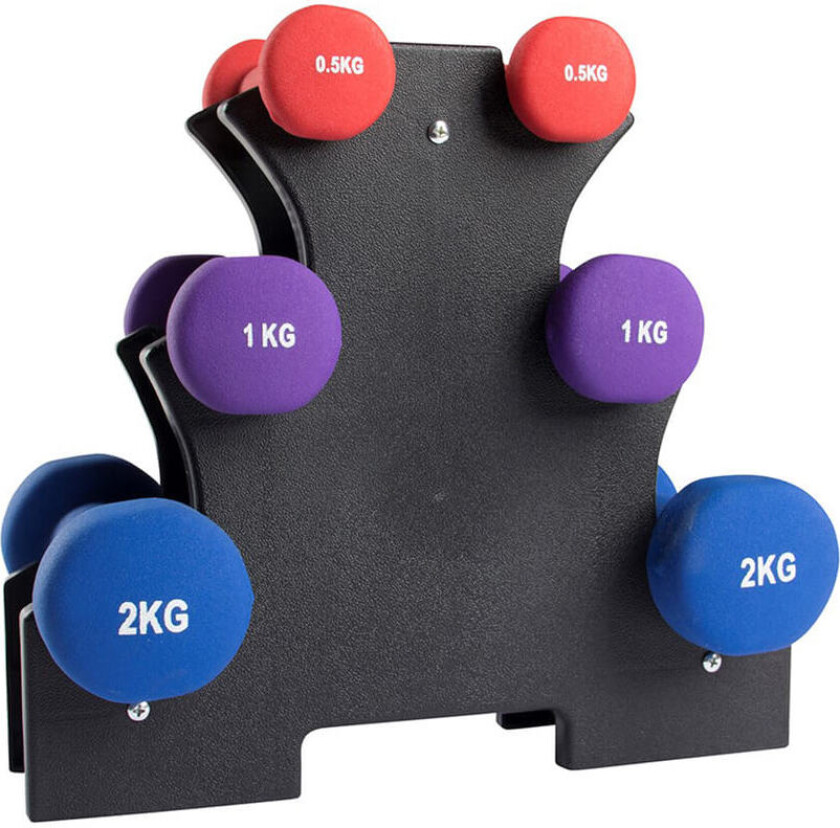 Neoprene Dumbbell Set + Holder, VirtuFit