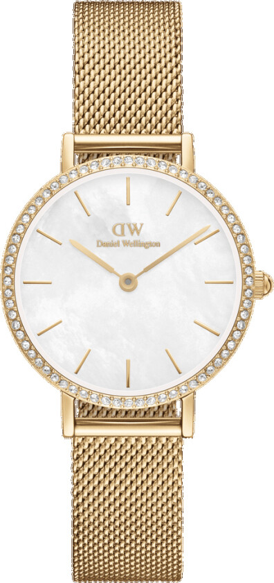 Petite Bezel DW00100662 - Kvarts - Gull - Dameklokker - Meshlenke - Mineral