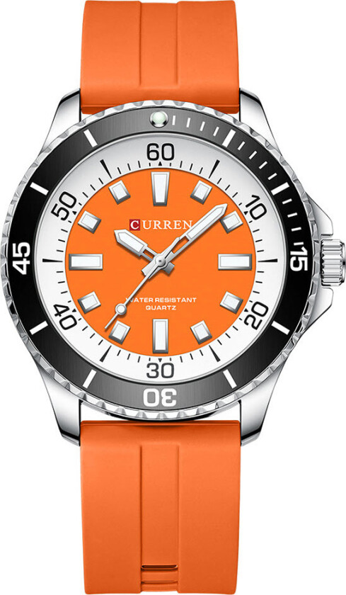 844803 Sport - Kvarts - Sølv - Herreklokker - Silikon - Mineral