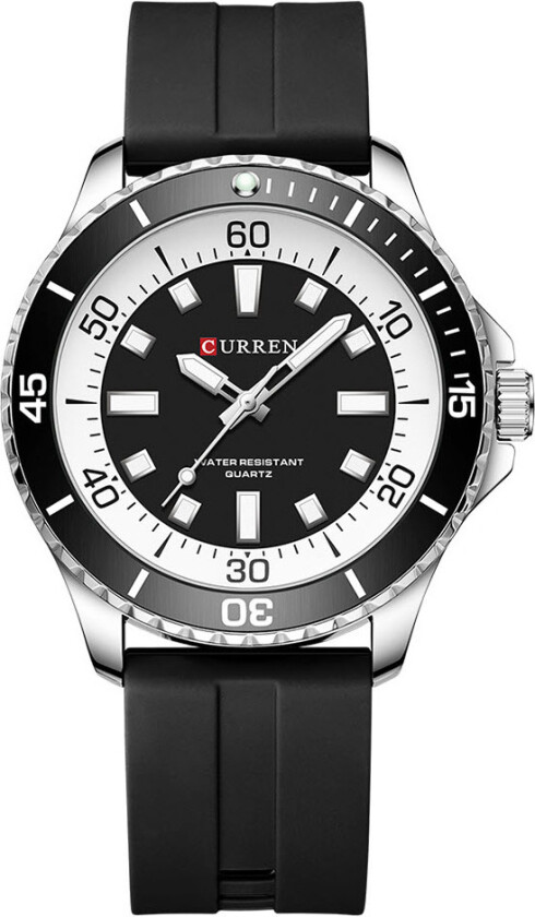 844802 Sport - Kvarts - Sølv - Herreklokker - Silikon - Mineral