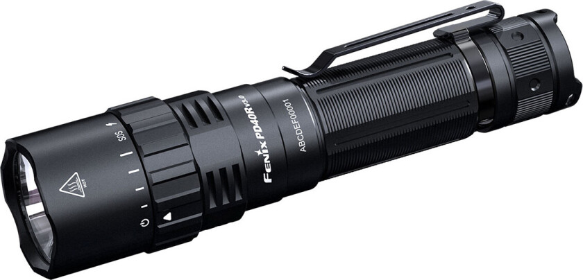 PD40R V3.0, Lommelykt, Sort, 1,5 m, IP68, -31 - 113 °C, LED