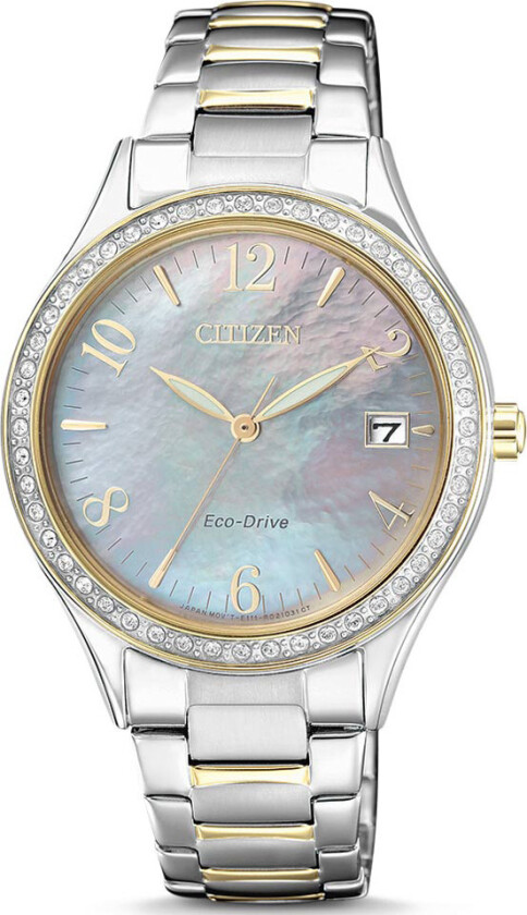 Eco Drive Ladies EO1184-81D - Kvarts - Sølv - Dameklokker - Rustfritt stål - ledd m/pin - Mineral
