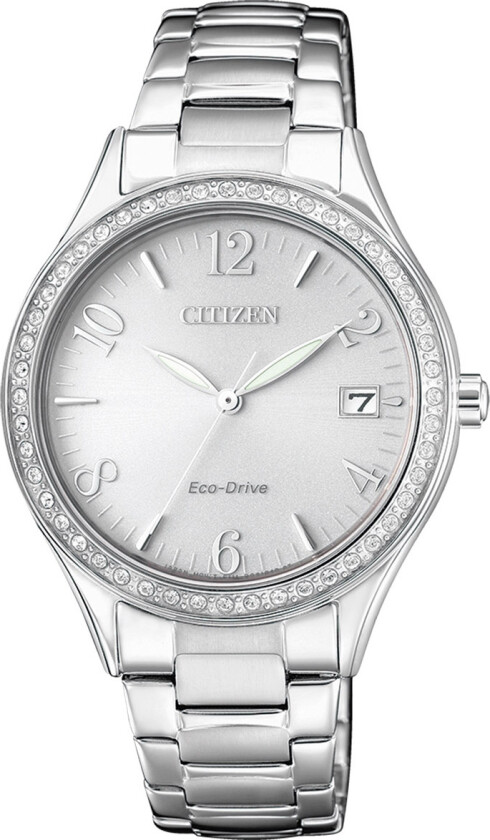 Eco Drive Ladies EO1180-82A - Kvarts - Sølv - Dameklokker - Rustfritt stål - ledd m/pin - Mineral