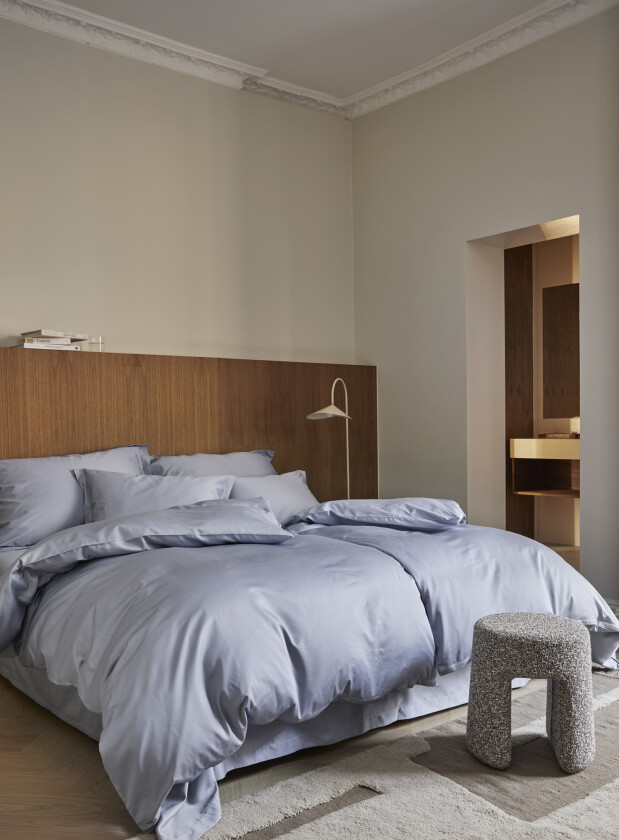 Elegance sengesett dempet blå