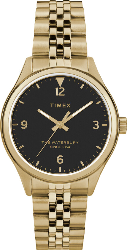 Waterbury Traditional TW2R69300 - Kvarts - Gull - Dameklokker - Rustfritt stål - ledd m/pin - Mineral