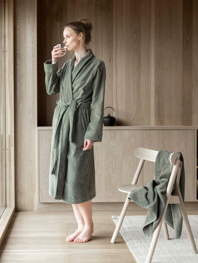 Svanen morgenkåpe dame nordisk grønn