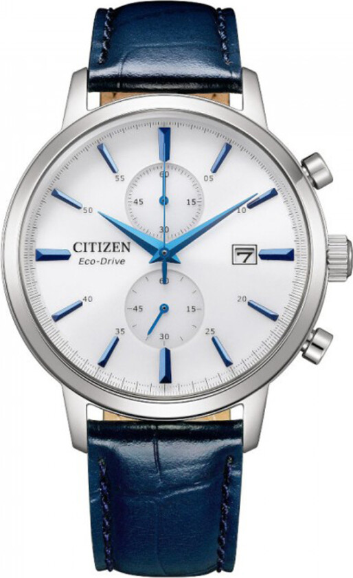 Eco-Drive Classic CA7069-16A - Kvarts - Sølv - Herreklokker - Skinn - Mineral