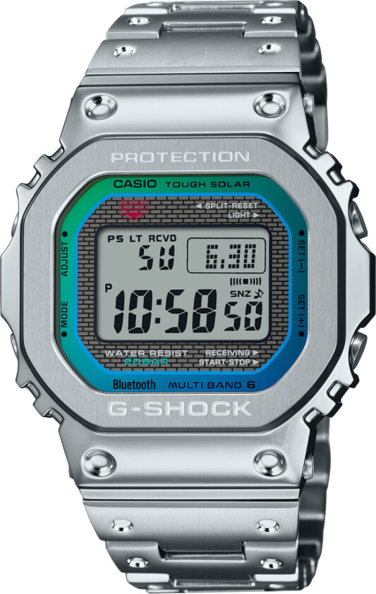 G-Shock Full Metal Series GMW-B5000PC-1ER - Anadigi - Sølv - Herreklokker - Rustfritt stål - ledd m/pin - Mineral