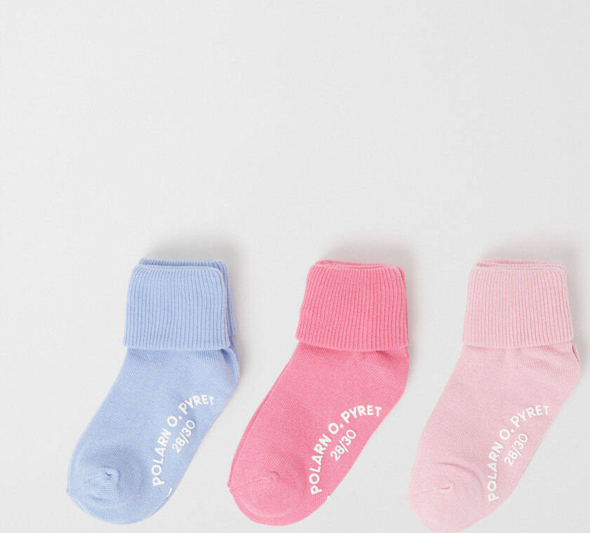 3-pakning sklisikre sokker ensfargede 31 33