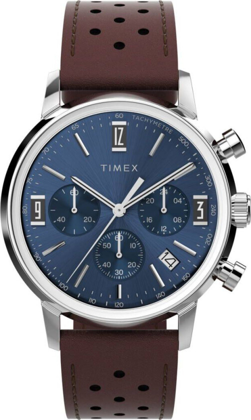 Marlin Chronograph Tachymeter TW2W10200 - Kvarts - Sølv - Herreklokker - Skinn - Akryl