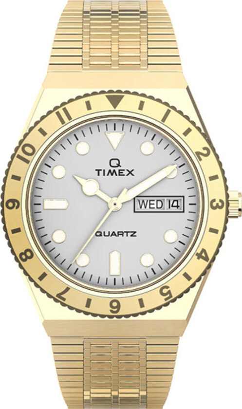 Q Reissue Day-Date TW2U95800 - Kvarts - Gull - Dameklokker - Rustfritt stål - ledd m/pin - Akryl