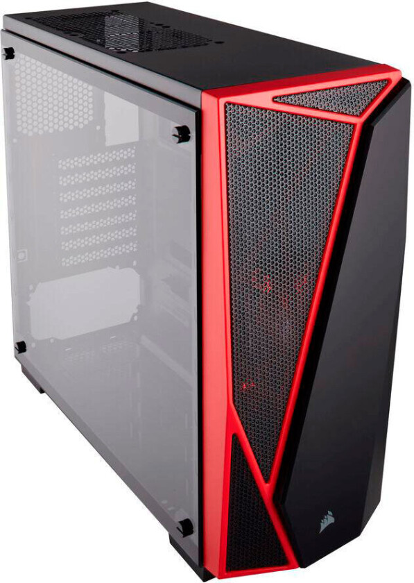 Carbide SPEC-04 Gaming PC kabinett (Glass) Rød