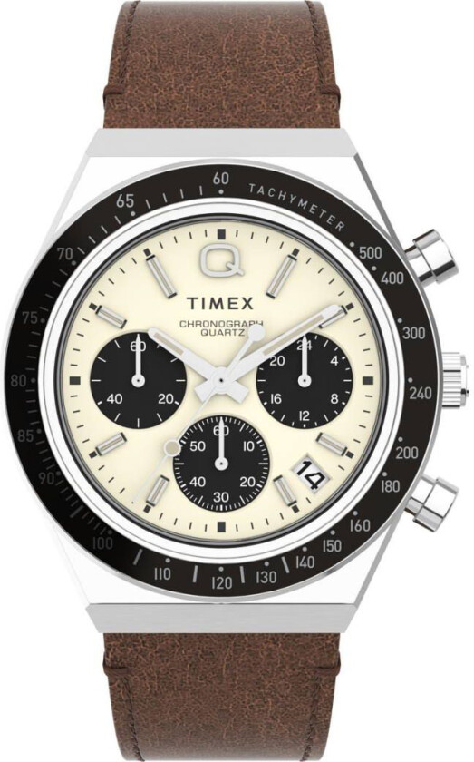 Q Chronograph TW2V42800 - Kvarts - Sølv - Herreklokker - Skinn - Akryl