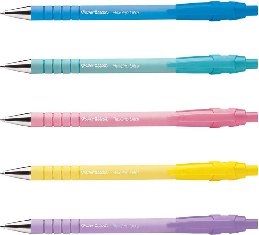 Paper Mate Flexgrip Ultra Pen (5 stk) Pastell