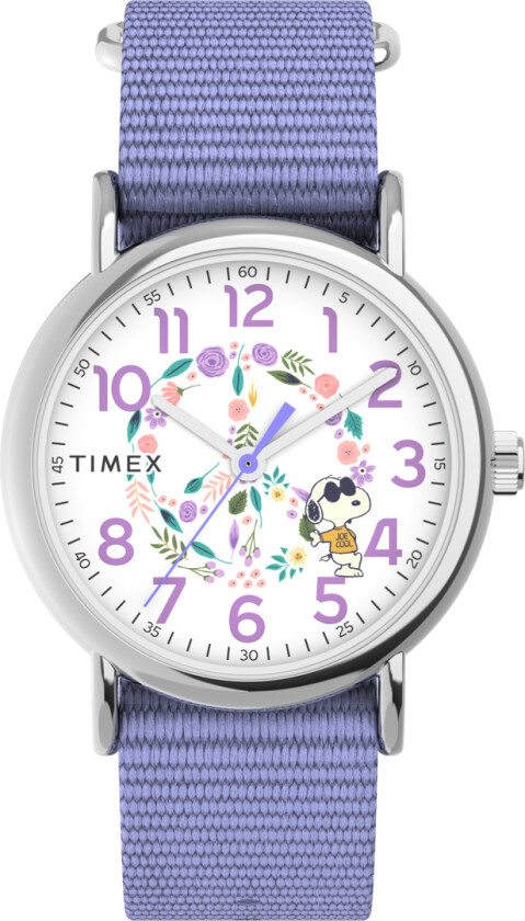 Weekender X Peanuts In Bloom TW2V77900 - Kvarts - Sølv - Dameklokker - Stoff - Mineral