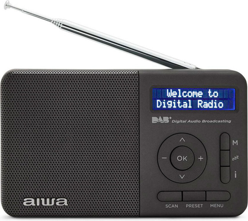 Aiwa RD-40DAB/BK Retro Trådløs DAB+ Radio (16 timer) Svart