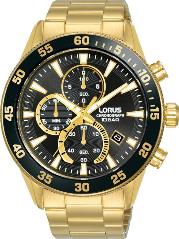 Mens Chronograph RM330JX9 - Kvarts - Gull - Herreklokker - Rustfritt stål - ledd m/pin - Mineral