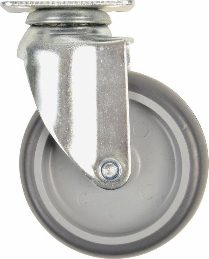 Svingbare møbelhjul (50 mm) Svart gummi