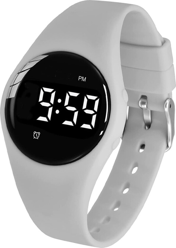 Vibrating Reminder Watch 15 Alarms FIBEX15V2GRAY - Digital - Grå - Unisex - Silikon - Akryl