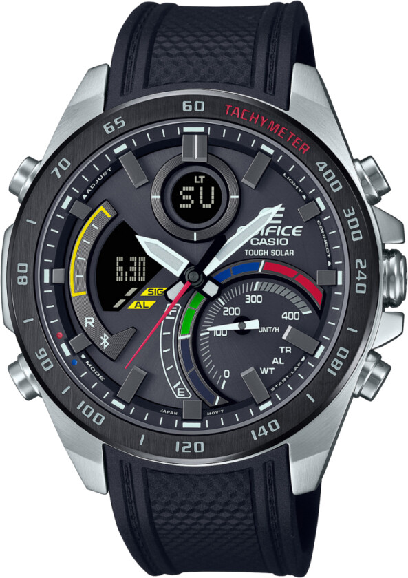 Edifice ECB-900MP-1AEF - Anadigi - Sølv - Herreklokker - Resinledd - Mineral
