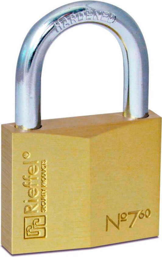 Hengelås 60mm m/billås (nr. 7) Rieffel 7/60