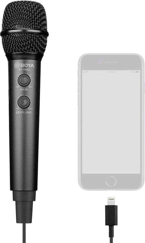 Boya BY-HM2 håndholdt mikrofon (USB-A/USB-C/Lightning)