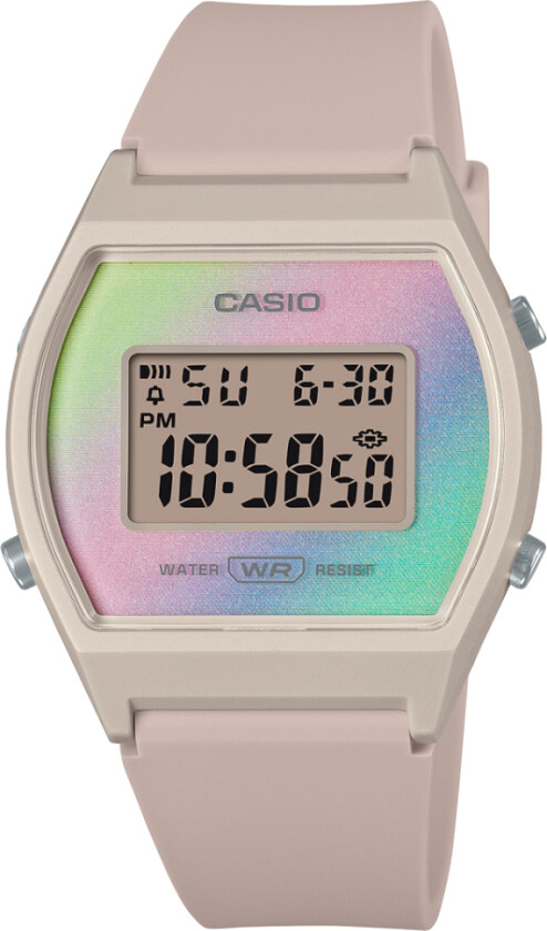Collection LW-205H-4AEF - Digital - Krem - Dameklokker - Resin - Akryl