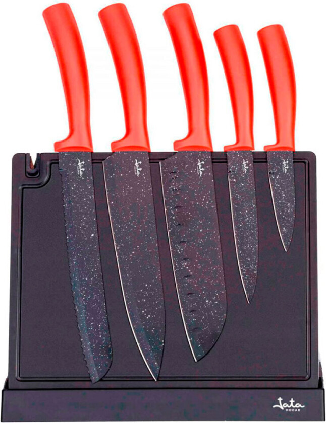 Jata HACC4502 Knivsett m/magnetisk holder/knivsliper (6 deler)