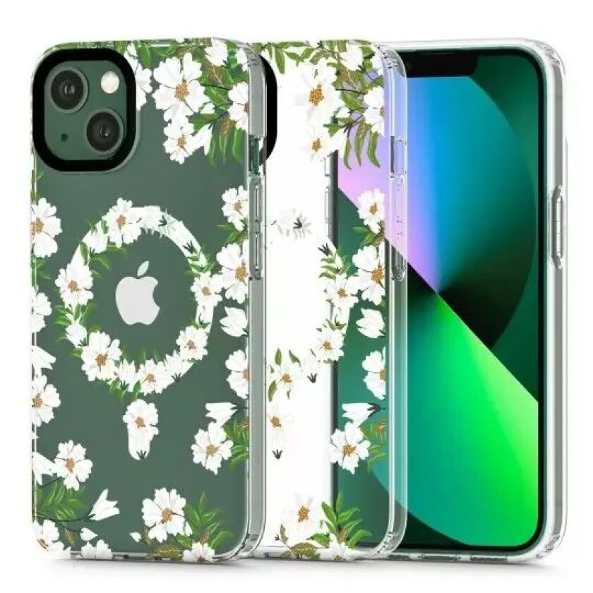 Tech-Protect iPhone 13 Tech-Protect MagMood Deksel - MagSafe Kompatibel - White Daisy