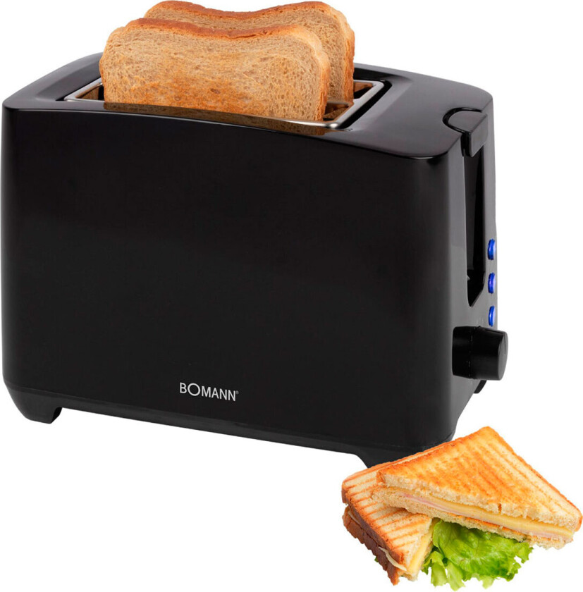 Bomann TA 6065 CB Brødrister 750W (2 skiver) Sort