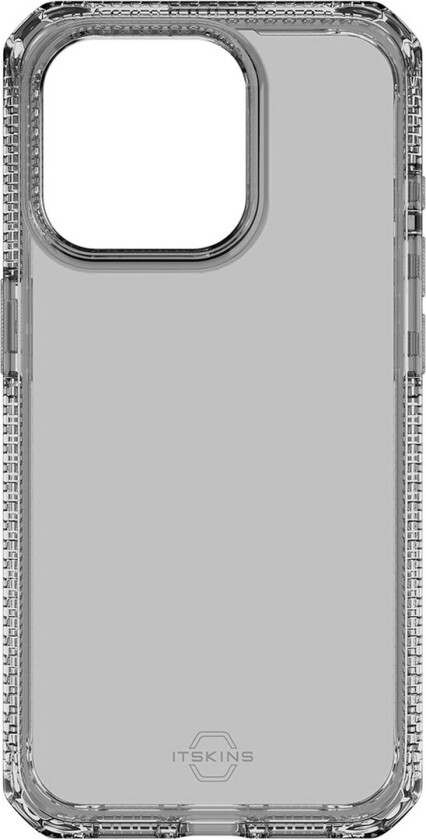 Itskins Spectrum R Clear Cover for iPhone 15 Pro Max (antibakteriell) røyk