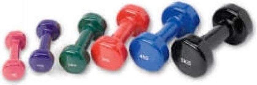 Vinylmanual, Tunturi, 2 x 3 kg røde