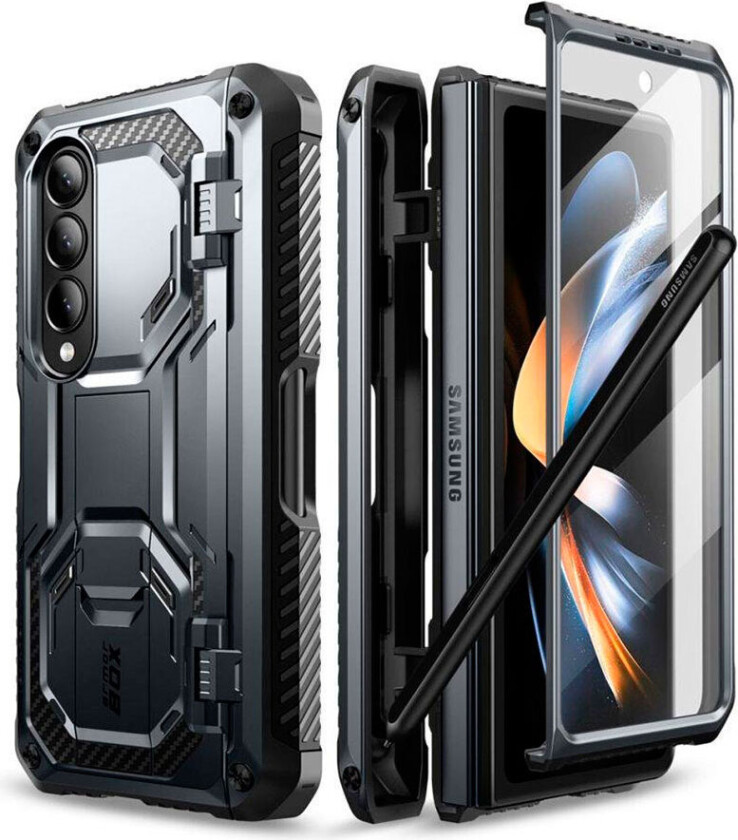 IBLSN Armobox Samsung Galaxy Z Fold 4 deksel m/penn (foran/bak) svart