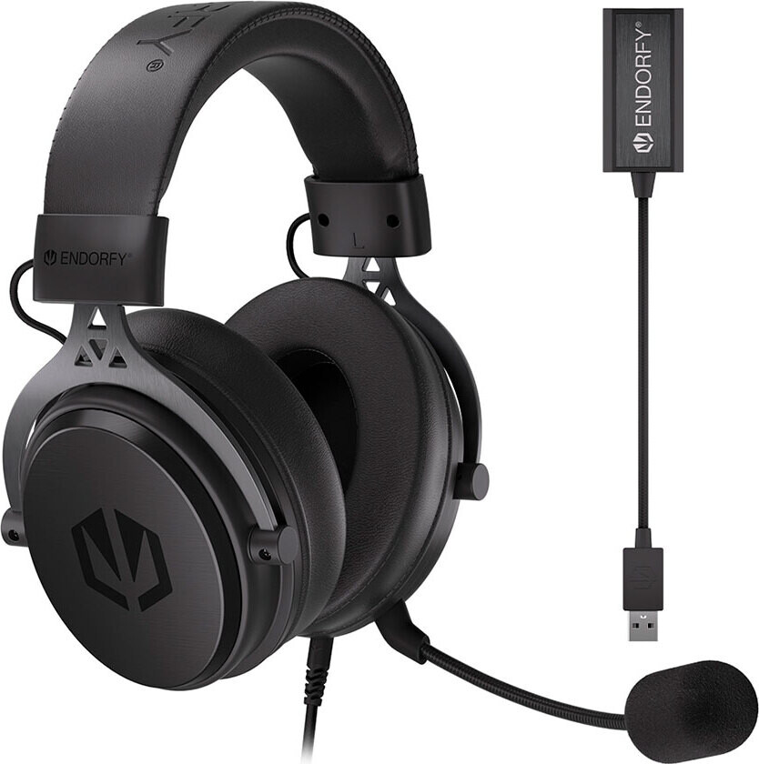 Endorfy VIRO Plus Over-Ear Gaming Headset - 2,7 m (3,5 mm/USB) Svart