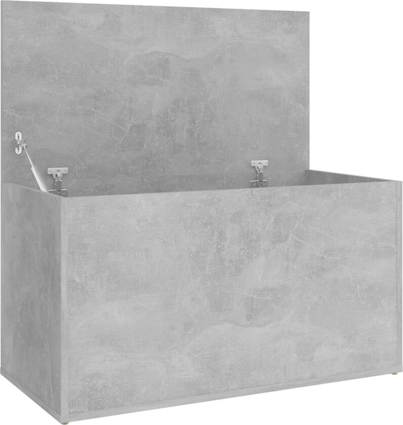 Bilde av Oppbevaringskiste betonggrå 84x42x46 cm konstruert tre