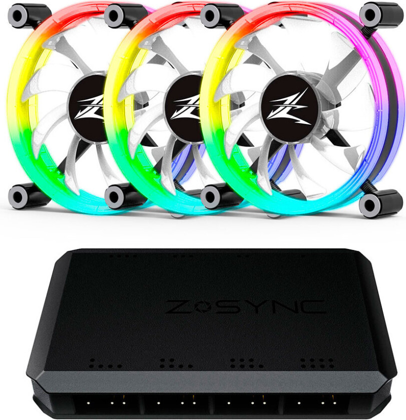 Zalman ZM-LF120A3 ARGB PC-vifte (1300RPM) 120mm - 3pk