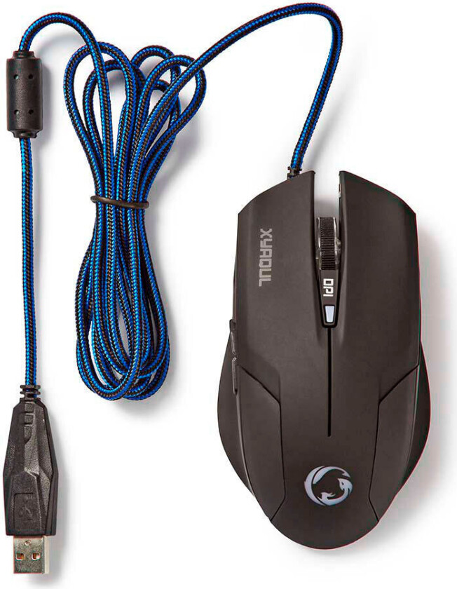 Gaming mus m/LED lys 1600dpi (6 knapper) Svart - Nedis