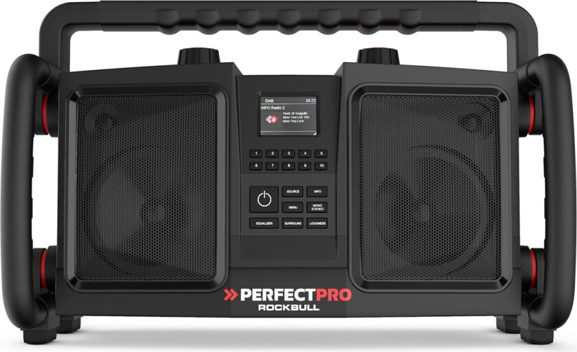 PerfectPro ROCKBULL Craftsman radio m/batteri (DAB+/FM/USB/AUX/Bluetooth)