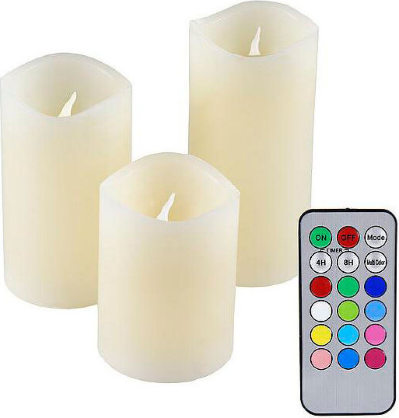 Olympia IOIO LED-stearinlys (48 farger) 3-pack