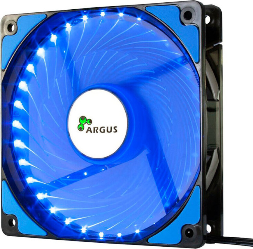 Inter-Tech ARGUS L-12025 PC-vifte (1200RPM) 120 mm - Blå