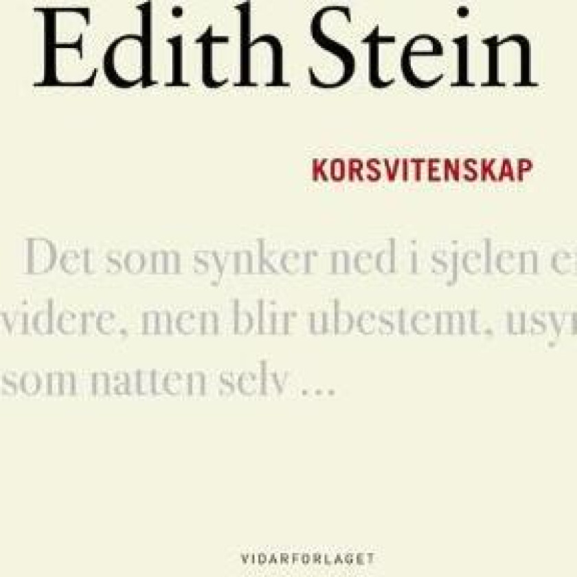 Korsvitenskap av Edith Stein