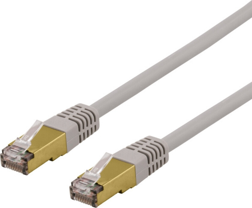 S/FTP Cat6a patch cable, delta cert, LSZH, 0,3m, gray