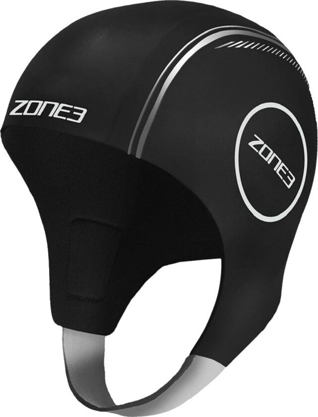 NEOPRENE SWIM CAP, badehette senior black/silver