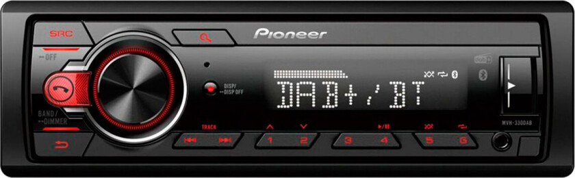 MVH-330DABAN, Sort, 1 DIN, 200 W, 50 W, Android, AAC, FLAC, WAV, WMA
