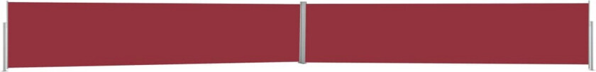 Bilde av Uttrekkbar dobbel sidemarkise 170x1200 cm - rød