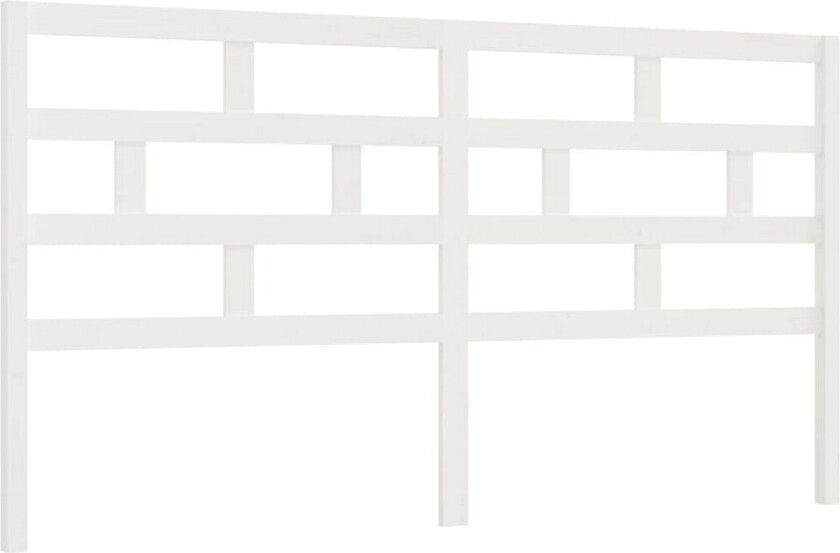 Sengegavl hvit 186x4x100 cm heltre furu