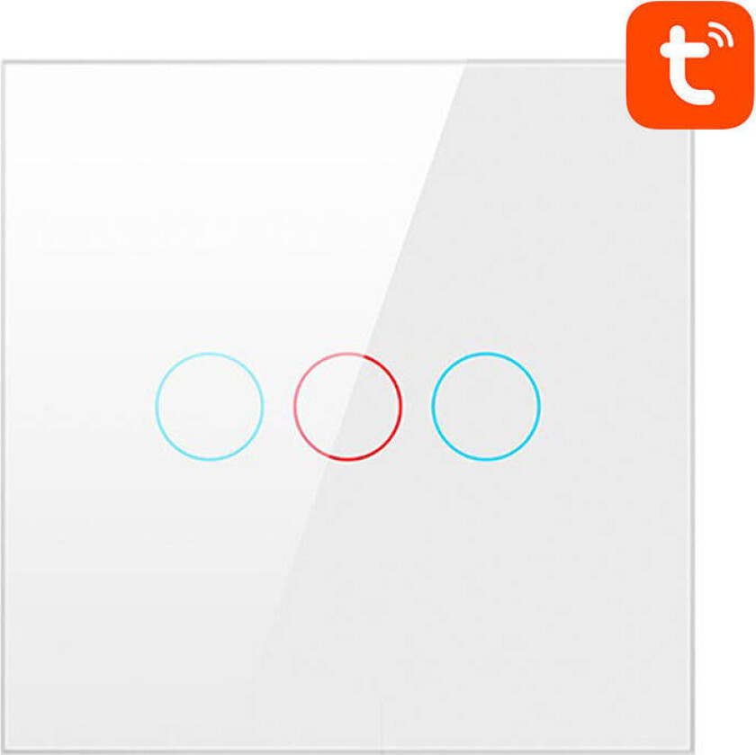 Avatto LZTS02-EU-W3 Smart lysbryter 3-veis Nei nøytral (ZigBee/Tuya) Hvit