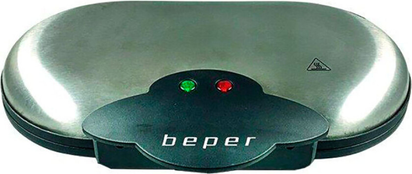 Beper BT604 Dobbelt Vaffeljern (1400W) Sølv