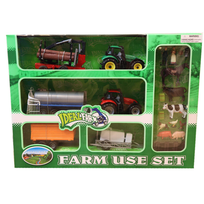 Traktor Lekesett M/ Figurer Og Bondegårdsdyr