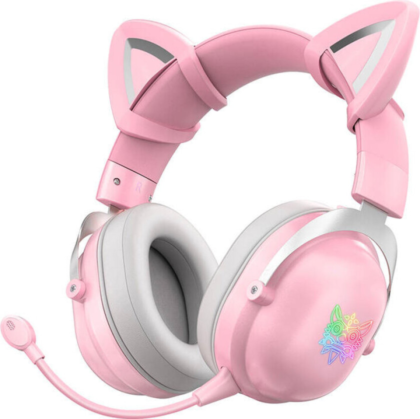 Onikuma B20 Bluetooth Gaming Headset m/Mikrofon (21 timer) Rosa